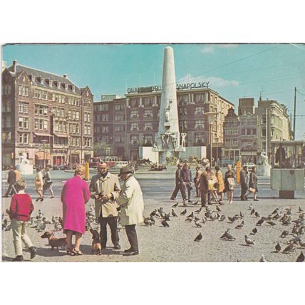 Amsterdam National Monument Netherlands Postcard posted 1981 marks on face