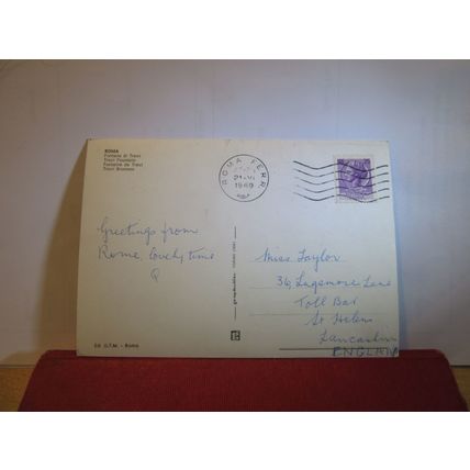 FONTANA DI TREVI, ROME, ITALY used vintage postcard FOUNTAIN, ROMA 1969 pm =