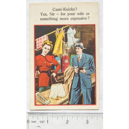 vintage postcard - Cami-Knicks, Yes Sir