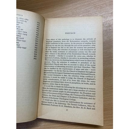 1970 "SERMONS AND SOCIETY - AN ANGLICAN ANTHOLOGY" RELIGIOUS PAPERBACK BOOK (P3)