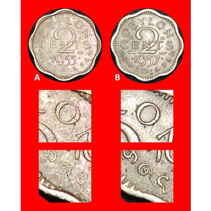 Ⰶ GREAT BRITAIN & INDIA:CEYLON★2 CENTS 1955, 1957 DISCOVERY★LOW START★NO RESERVE