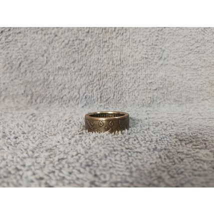 1992 Kennedy Half Dollars size 9 coin ring Handmade mixed metals (A)