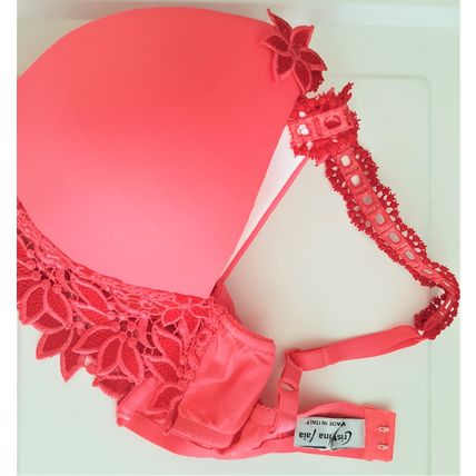 Cristina Iaia nonwired Rare Vintage Y2K Longline Pink Bra 34B