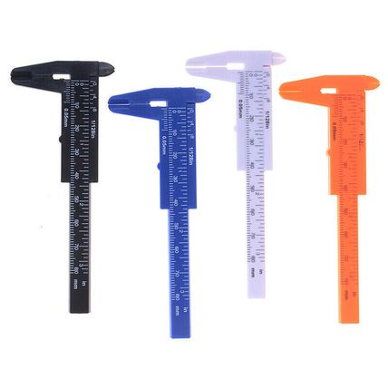 Vernier Caliper Gauge Measurement Plastic Ruler Sliding Measuring Tool White