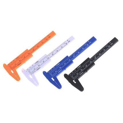 Vernier Caliper Gauge Measurement Plastic Ruler Sliding Measuring Tool White