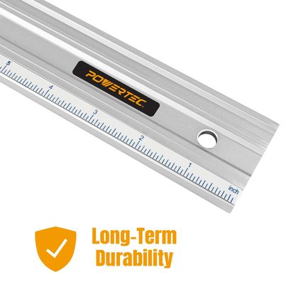 POWERTEC 50 Inch Machinist Aluminum Straight Edges, with .003'' Tolerance for Ch