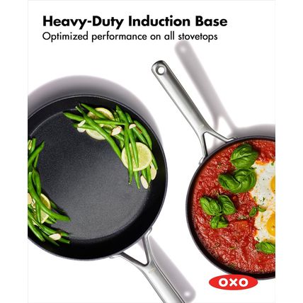OXO Professional 8" and 10" Frying Pan Skillet Set, Hard Anodized Ceramic Nonsti