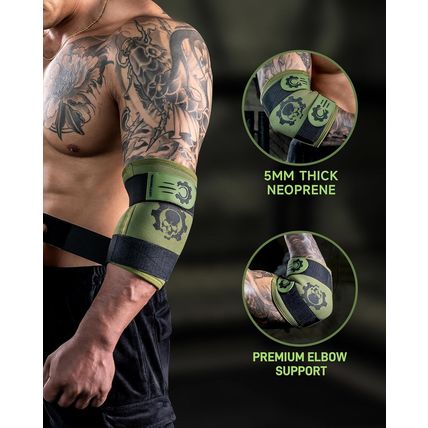 MANUEKLEAR 5Mm Neoprene Weight Lifting Elbow Sleeves for Men (1 Pair), Elbow Sle