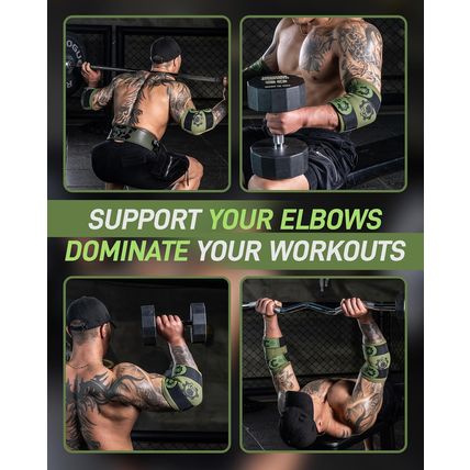 MANUEKLEAR 5Mm Neoprene Weight Lifting Elbow Sleeves for Men (1 Pair), Elbow Sle