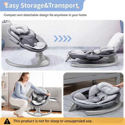 LAREX Baby Swing Infant Swing Electric Toddler Baby Rocker Portable for Newborn