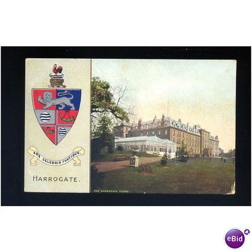 Yorkshire HARROGATE Hydro Heraldic Postcard by W.H.S.