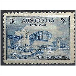 Australia 1932 SG141 3d Blue Mounted Mint ..