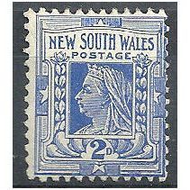 New South Wales 1899 SG302 2d Cobalt Blue Mounted Mint .. .