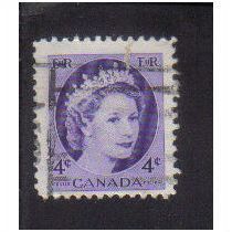 1954 canada queen elizabeth11 4c f/u sg466f