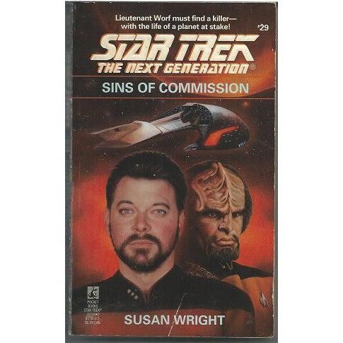 STAR TREK THE NEXT GENERATION ' SINS OF COMMISSION ' paperback book (1994)