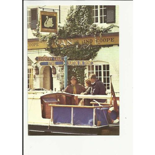 Staffordshire FRADLEY Swan Inn Postcard by British Waterways