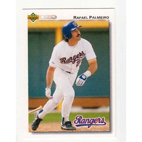 1992 Upper Deck Rafael Palmeiro baseball card #223 -Rangers