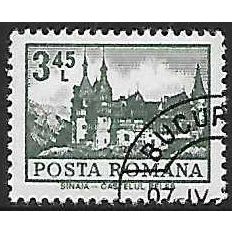 Romania Mi 3086: 3 L. 45 greyish green Definitive Stamp: Sinaia Castle
