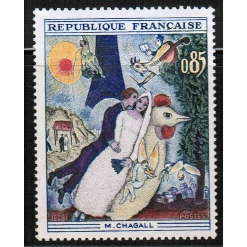 1963 France - Art / Chagall painting 0.85 Fr.- Sc# 1076 Mint NH