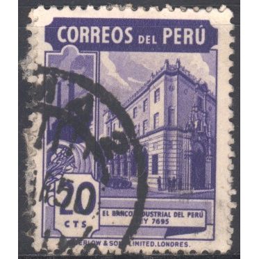 Peru 1938 - SG740 - 20c violet - Industrial Bank of Peru - used