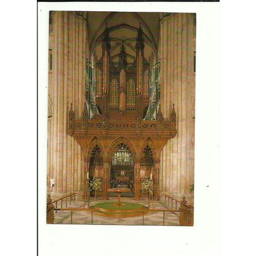 Yorkshire BEVERLEY MINSTER Organ Postcard by Unichrome (BM2)