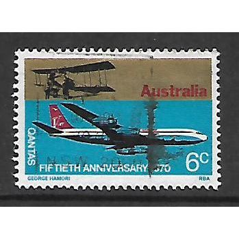 AUSTRALIA 1970 6c BOEING AND AURO 504 SG 477 FINE USED