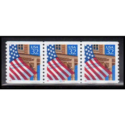 2913v 32c U.S. Flag Over Porch Very Fine MNH LGG PNC 33333/3 PA3481