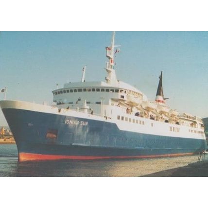 Ionian Sun Greek Ferry Ship Postcard