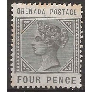 Grenada 1883 SG33 4d Greyish-Slate Mounted Mint .