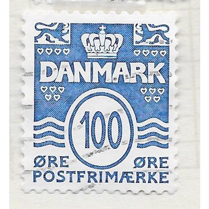 DENMARK DANMARK 2010 WAVY LINES LIONS HEARTS SELF ADHESIVE DEFINITIVE 100o USED