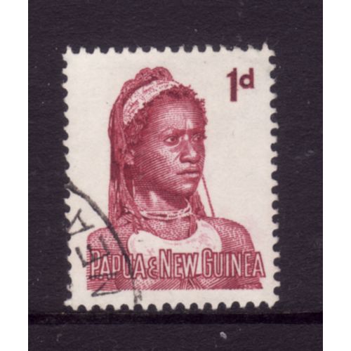 PAPUA NEW GUINEA 1961 SG 28 1d LAKE FEMALE GOROKA FINE USED