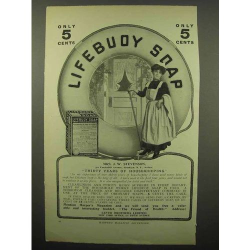 1902 Lifebuoy Soap Ad - Mrs. J. W. Stevenson