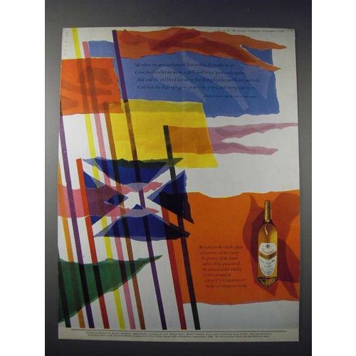1958 Grant's Scotch Ad - Our Ancient Banners Flew