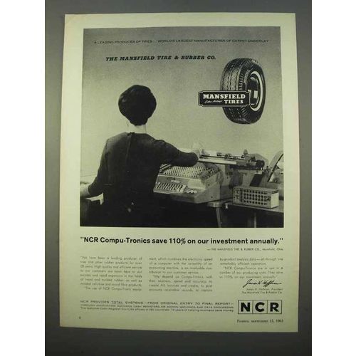 1963 NCR Compu-Tronic Ad - Mansfield Tire & Rubber