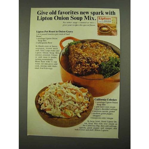 1968 Lipton Onion Soup Mix Ad - California Coleslaw