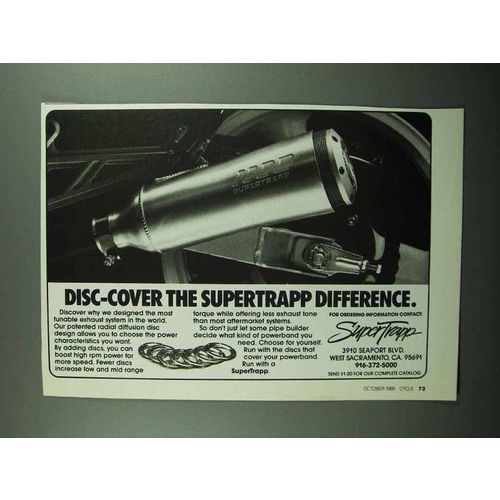1989 SuperTrapp Exhaust System Ad - Disc-Cover