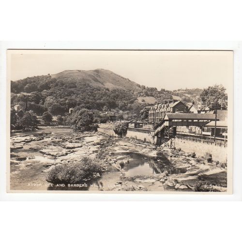 River Dee and Barber's Hill Llangollen RP Postcard Denbighshire 3132