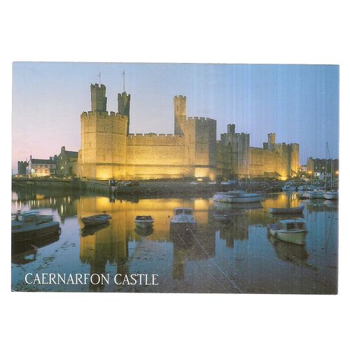 THE HARBOUR, CAERNARFON, unused vintage postcard by J.Salmon /