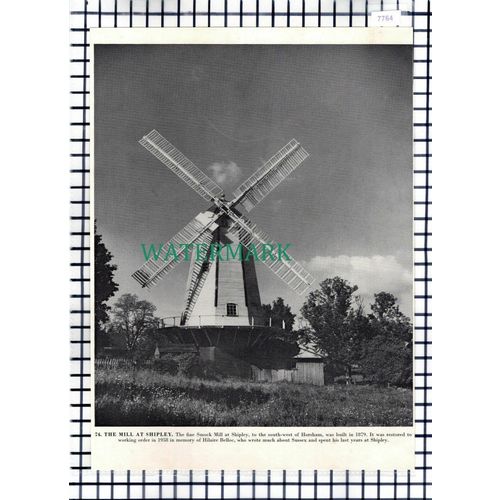 (7764) Lindfield Sussex / Shipley Smock Mill - 1960s Book Print