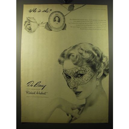 1950 Richard Hudnut Du Barry Beauty Preparations Advertisement - Who is she?