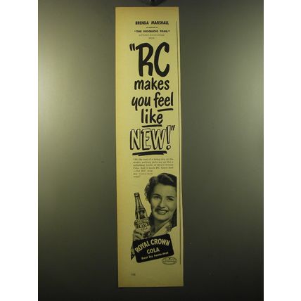 1950 RC Royal Crown Cola Advertisement - Brenda Marshall