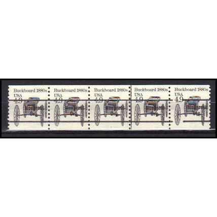 2124a 4.9c Buckboard Fine MNH Dry Gum PNC 1/5 Gap 1R X0554