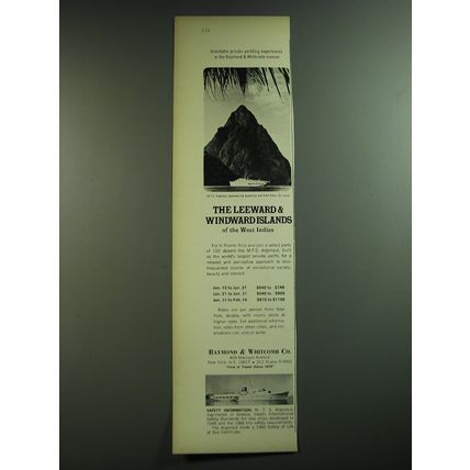 1969 Raymond & Whitcomb Cruise Ad - The Leeward & Windward Islands