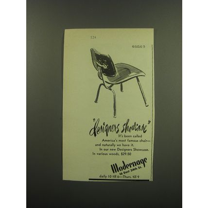 1949 Modernage Eames Chair Ad - Designers Showcase