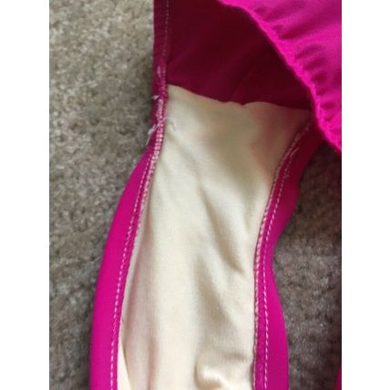 1 Pc Faded Glory Women's Pink Embellished Swim Bathing Suit Size Small