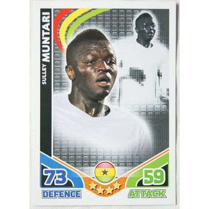 2010 Topps Match Attax World Cup Trading Card - Ghana, Sulley Muntari