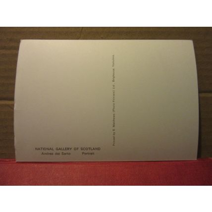PORTRAIT by Andrea del Sarto unused postcard National Gallery Scotland =