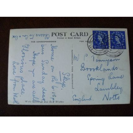 GB Inverness-shire Fort Augustus Abbey 1955 used postcard history Kyle postmark