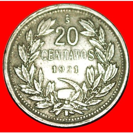 HAMMER AND SICKLE (1919-1941): CHILE ★ 20 CENTAVOS 1921!★LOW START★NO RESERVE