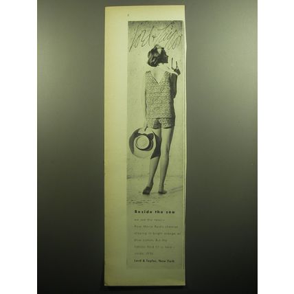 1958 Lord & Taylor Rose Marie Reid Swim suit Ad - Beside the sea